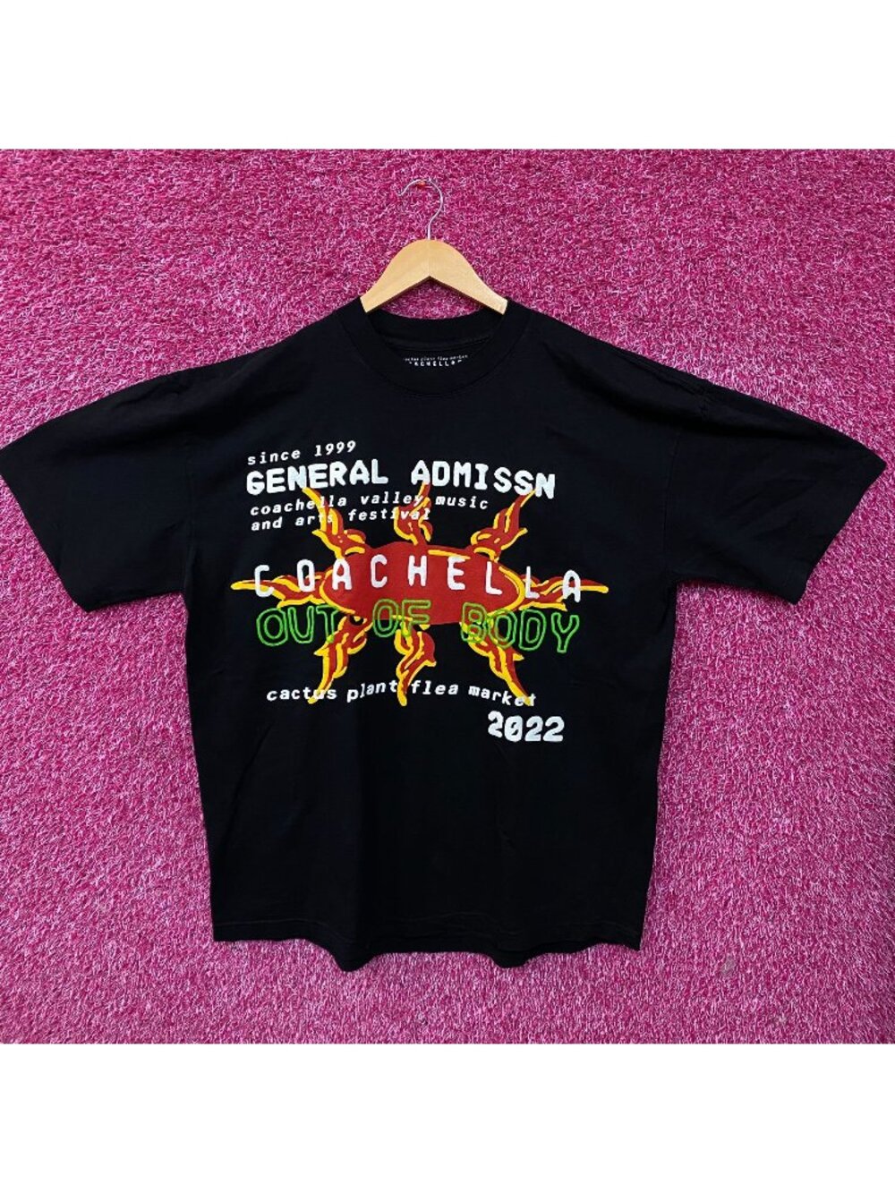 Cactus Plant Flea Market x Coachella "Out Of Body" Weekend 2022 Festival T-Shirt